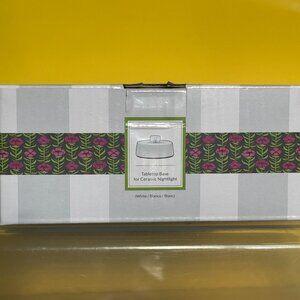 Scentsy Tabletop Base for Ceramic Night Light - White - NEW IN BOX - With Bulb